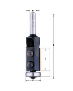 CMT 657.692.11 Insert Carbide Flush Trim Bit, 3/4-Inch Diameter, 1/2-Inch Shank