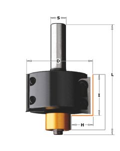 CMT 690.991.11 Insert Carbide Grand Rabbeting Bit, 5/8-Inch Cutting Depth, 2-Inch Diameter, 1/2-Inch Shank