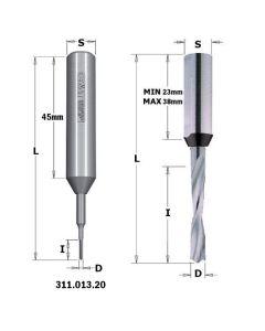 CMT 311.060.22 Solid Carbide Dowel Drill, 6mm (15/64-Inch) Diameter, 10X29mm Shank, Left-Hand Rotation