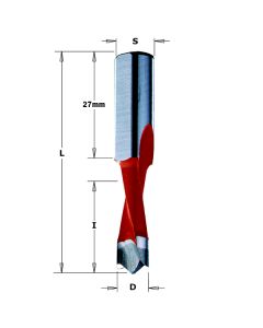 CMT 310.050.41 Dowel Drill, 5mm (13/64-Inch), 10x27mm Shank, Right-Hand Rotation