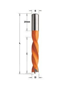 CMT 307.050.12 Dowel Drill, 5mm (13/64-Inch) Diameter, 8x20mm Shank, Left-Hand Rotation