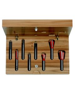 CMT 800.500.11 8-Piece Dovetail & Straight Bit Set, 1/4-Inch Shank