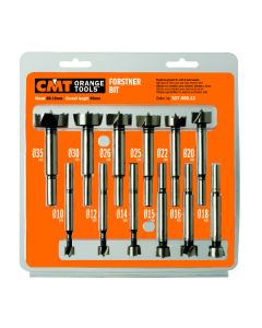 CMT 537.000.12   12-Piece Forstner Bit set,  10-12-14-15-16-18-20-22-25-26-30-35mm Diameters, 8-10mm Shank.