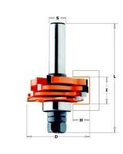 CMT 800.506.11 Slot Cutter Set, 1-7/8-Inch Diameter, 1/8 to 23/32-Inch Cutting Length, 1/2-Inch Shank