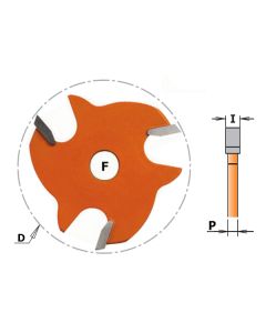 CMT 822.332.11 3-Wing Slot Cutter, 1/8-Inch Cutting Length, 5/16-Inch Bore
