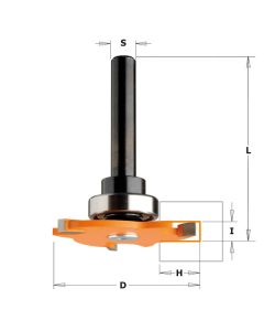CMT 823.332.11B Slot Cutter with Arbor & Bearing, 1/2-Inch Shank