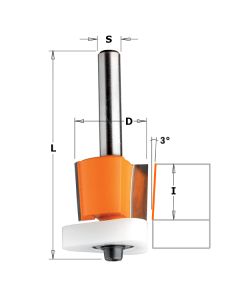 CMT 807.690.11 3-in-I Flush Trim Bit for MDF & Laminates, 5/8-Inch Cutting Length, 1/2-Inch Shank