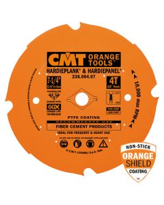 CMT 236.006.10 ITK PLUS Diamond Saw Blade for Fiber Cement Products, 10-Inch x 6 Teeth Conical Grind with 5/8-Inch Bore, PTFE Coating