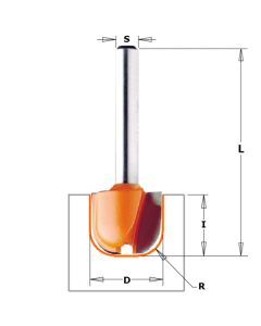 CMT 851.501.11 Bowl & Tray Bit, 1/2-Inch Shank, 3/4-Inch Diameter