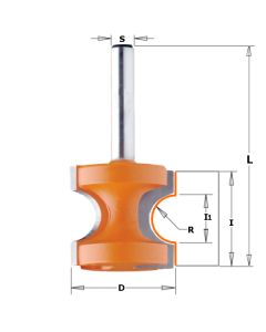 CMT 854.502.11 Bull Nose Bit, 1/2-Inch Shank, 1/8-Inch Radius