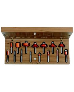 CMT 800.001.00 15-Piece Set, 1/4-Inch Shank
