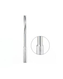 Amana tool 48460 CNC Solid Carbide Foam Cutting Up-Cut Spiral 3/16 D x 1 CH x 1/4 SHK x 3 Inch Long Flat Bottom 3-Flute Router Bit with Reduced Shank