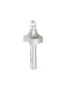 Amana tool 49505 Carbide Tipped Corner Rounding 1/4 Radius x 3/4 Dia x 1/2 Cut Height x 1/4 Shank with 1/4 Inch Dia Lower Bal Bearing Router Bit