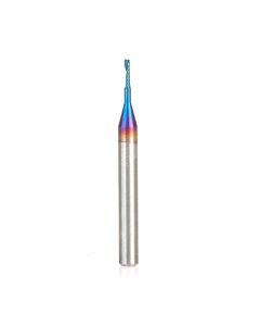 Amana tool 51390-K CNC Spektra Coated SC Spiral O Single Flute, Plastic Cutting 1mm D x 4mm CH x 3mm SHK x 30mm Long Up-Cut Router Bit with Mirror Finish