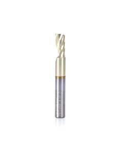Amana tool 51484-Z CNC SC Spiral O Flute ZrN Coated Aluminum Cutting 3/8 D x 3/4 CH x 3/8 SHK x 3 Inch Long Up-Cut Router Bit with Mirror Finish