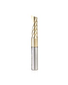Amana tool 51498-Z CNC SC Spiral O Single Flute, Aluminum Cutting 8mm D x 25mm CH x 8mm SHK x 64mm Long Up-Cut ZrN Coated Router Bit with Mirror Finish