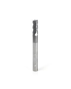Amana tool 51593 Solid Carbide Spiral CNC Variable Helix for Stainless Steel, Steel, Titanium, Cast Iron and Cermet with AlTiN Coating 4-Flute x 1/4 Dia x 5/8 Cut Height x 1/4 Shank x 2-1/2 Inches Long Up-Cut CNC Square Bottom End Mil