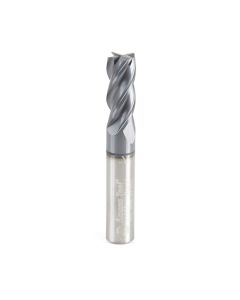 Amana tool 51595 Solid Carbide Spiral CNC Variable Helix for Stainless Steel, Steel, Titanium, Cast Iron and Cermet with AlTiN Coating 4-Flute x 3/8 Dia x 7/8 Cut Height x 3/8 Shank x 2-1/2 Inches Long Up-Cut CNC Square Bottom End Mil