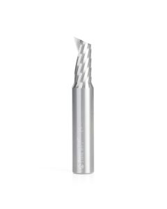 Amana tool 51846 CNC SC Spiral O Single Flute, Aluminum Cutting 1/2 D x 1 CH x 1/2 SHK x 3 Inch Long Up-Cut Router Bit with Mirror Finish