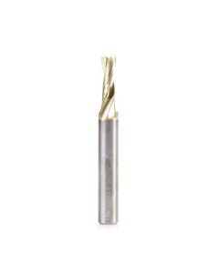 Amana tool 51854-Z CNC, SC Spiral Double O Flute, ZrN Coated Aluminum Cutting 3/16 D x 1/2 CH x 1/4 SHK x 2 Inch Long Up-Cut Router Bit with Mirror Finish