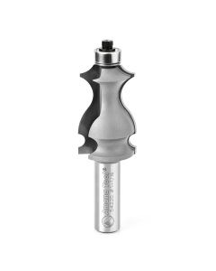 AMANA - 54220 - 2 FLUTE ARCHITECTURAL MOLDING BIT WITH BALL BEARING GUIDE, 1" DIAMETER