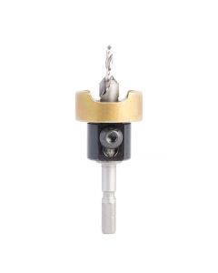 Amana tool 55166 Carbide Tipped 82 Degree Countersink with Adjustable Depth Stop and No-Thrust BB, For Festool CENTROTEC System 3/8 D x 9/64 Dril D