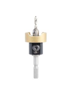 Amana tool 55168 Carbide Tipped 82 Degree Countersink with Adjustable Depth Stop and No-Thrust BB, For Festool CENTROTEC System 3/8 D x 5/32 Dril D