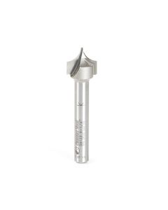 Amana tool 56123 Carbide Tipped Point Cutting Roundover 1/4 R x 1/2 D x 1/2 CH x 1/4 SHK x 2 Inch Long Router Bit for Beadboards