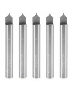 Amana tool 56125-5, 5-Pack Solid Carbide Point Cutting Roundover 1/8 R x 1/4 D x 5/16 CH x 1/4 SHK x 2 Inch Long Router Bits for Beadboards