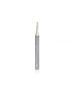 Amana tool 57350-Z SC Spiral O Single Flute, Improved Surface Finish Aluminum Cutting 1/16 D x 1/4 CH x 1/8 SHK x 1-1/2 Inch Long Up-Cut ZrN Coated Router Bit with Mirror Finish