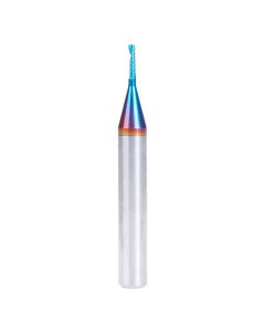 Amana tool 57364-K, CNC Spektra Coated SC Spiral O Single Flute, Improved Surface Finish Plastic Cutting 1/16 D x 1/4 CH x 1/4 SHK x 2 Inch Long Up-Cut Router Bit with Mirror Finish