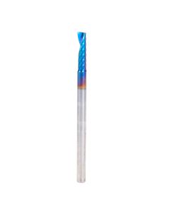 Amana tool 57365-K, CNC Spektra Coated SC Spiral O Single Flute, Improved Surface Finish Plastic Cutting 1/8 D x 1/2 CH x 1/8 SHK x 2 Inch Long Up-Cut Router Bit with Mirror Finish