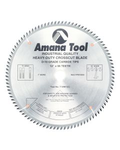 Amana 712961 12"/96T TRIM SAW T.C.G. GRIND