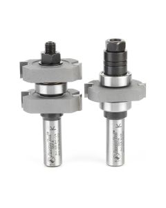 Amana 55418 2-Piece Carbide Tipped Tongue & Groove 3/8 Kerf x 1-5/8 Dia x 1-1/4 x 1/2 Inch Shank Set for 5/8 - 1-1/4 Material