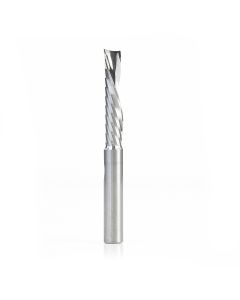 Amana 57336 Metric Solid Carbide CNC Spiral 'O' Single Flute, Plastic Cutting 8 Dia x 38 x 8 Shank x 76mm Long Down-Cut Router Bit