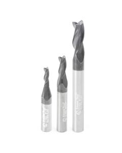 Amana AMS-156 3-Pack CNC Spiral End Mill, Steel & Stainless Steel Cutting with AlTiN Coating 1/4 Inch Shank Router Bits