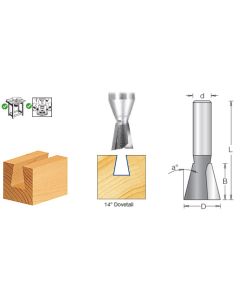 Amana 150-14 TIMBERLINE DOVETAIL 1/2 SHANK