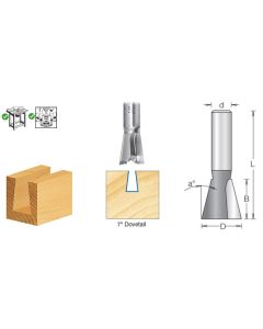 Amana 150-20 TIMBERLINE DOVETAIL 1/2 SHANK