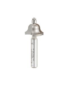 Amana MR1010 Carbide Tipped Miniature Roman Ogee 11/64 Radius x 11/16 Dia x 27/64 x 1/4 Inch Shank with Mini 3/16 Dia Lower Ball Bearing