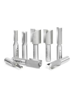 Amana tool AMS-104 8-Pc Carbide Tipped Straight Plunge High Production Colection, 1/2 Inch Shank