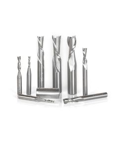 Amana tool AMS-125 8-Pc CNC Solid Carbide Up-Cut and Down-Cut Spiral Router Bit Colection