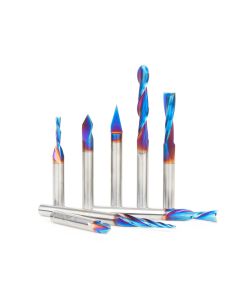Amana tool AMS-221-K 8-Pc CNC General Purpose III Spektra Set, 1/4 Inch SHK