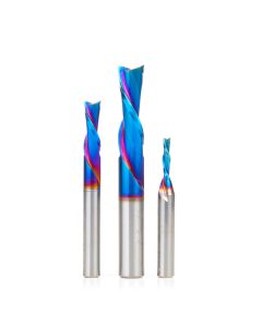 Amana tool AMS-238-K 3-Pc Down-Cut Solid Carbide Spiral Spektra Extreme tool Life Coated Router Bit Pack
