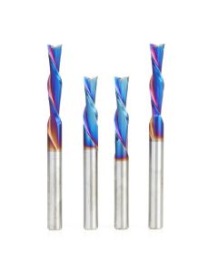 Amana tool AMS-271-K 4-Pc CNC General Purpose Spektra Extreme tool Life Coated Spirals Pack, 1/4 Inch Shank