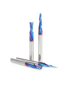 Amana tool AMS-272-K 4-Pc CNC General Purpose Spektra Extreme tool Life Coated Plunge and 3D Carve Spirals Pack, 1/4 Inch Shank