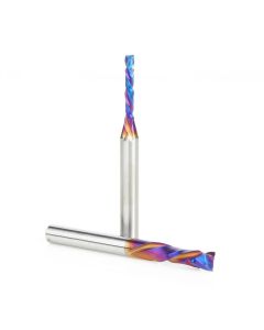 Amana tool AMS-273-K 2-Pc CNC Compression Spiral Spektra Extreme tool Life Coated Pack, 1/4 Inch Shank