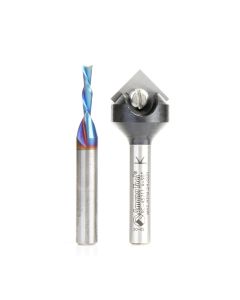 Amana tool AMS-279 2-Pc CNC General Purpose Pack, 1/4 Inch Shank