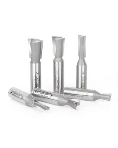 Amana tool AMS-405 6-Pc Carbide Tipped Incra Dovetail Router Bit Set, 1/2 Inch Shank