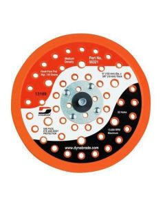Dynabrade 56321 6" (152 mm) Dia. Vacuum Disc Pad, Hook-Face, 52 Holes