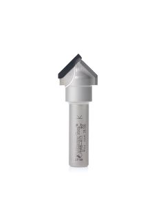 Amana tool DRB-417 Polycrystaline Diamond (PCD) Tipped 90 Deg V Engraving/Chamfering 1 Dia x 9/16 Inch Cut Height x 1/2 Shank Router Bit